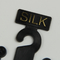 PP Custom Plastic Hangers Black With Gold Logo For Suspenders